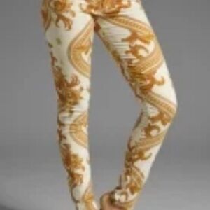 Citizens Of Humanity Gold and Cream Skinny Pants